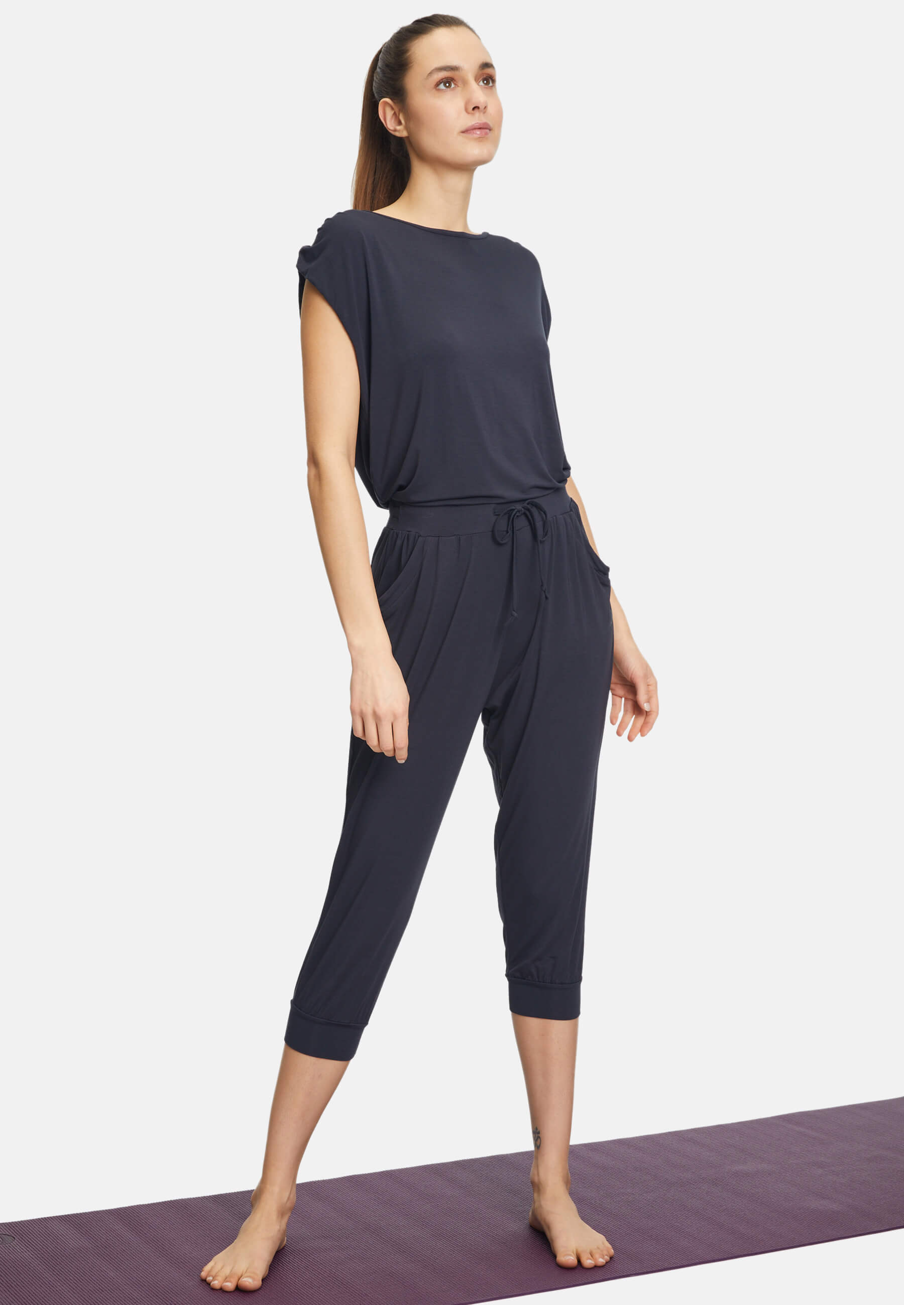 Capri-Pants, relaxed - midnight-blue - YOGISHOP