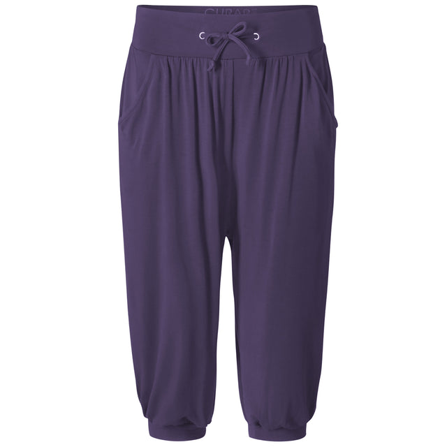 Capri-Pants, relaxed - dark violet - YOGISHOP