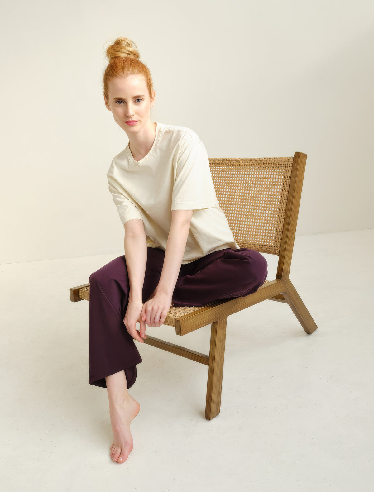 Yoga Hose Calana - aubergine