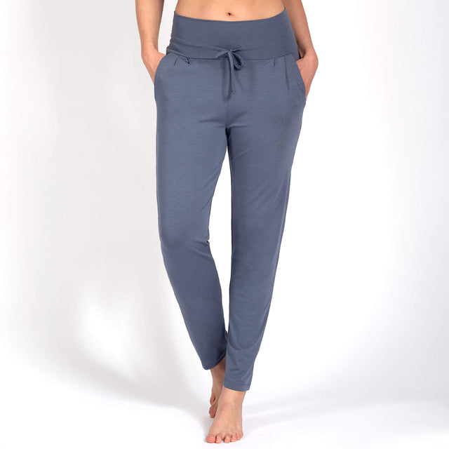 Yogahose Susan - Blue Grey, aus Naturmaterial - YOGISHOP