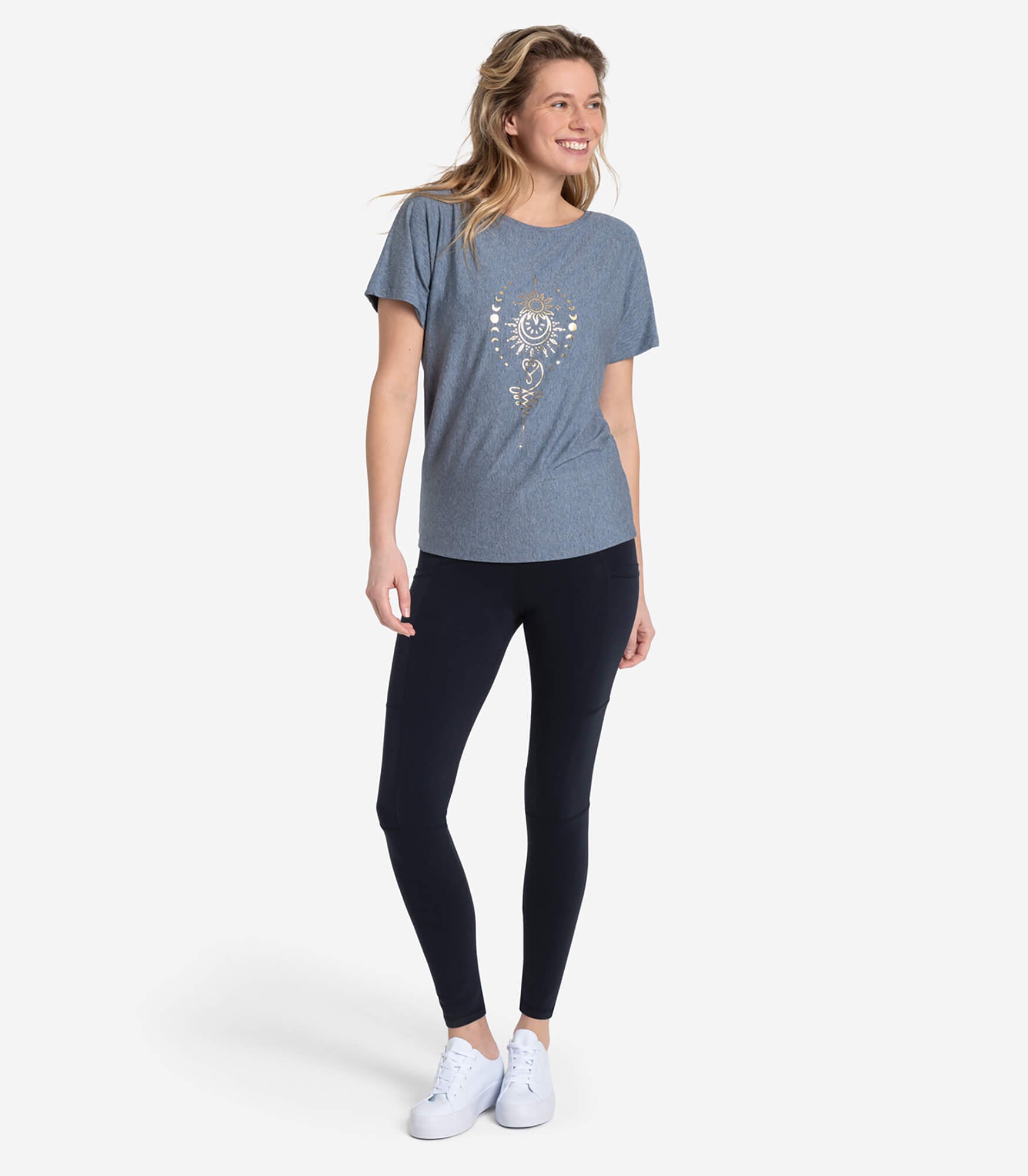 Leggings Yoga and Run - dunkelblau - YOGISHOP