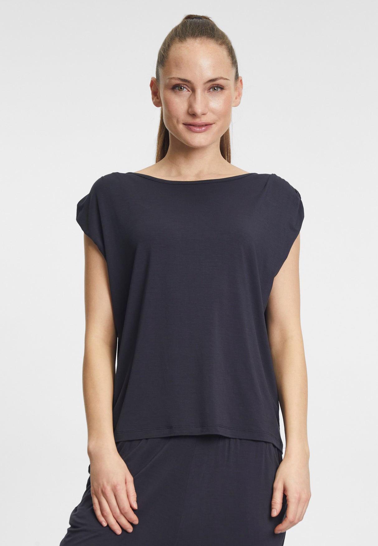 Yoga-Shirt loose foulds - midnight-blue - YOGISHOP