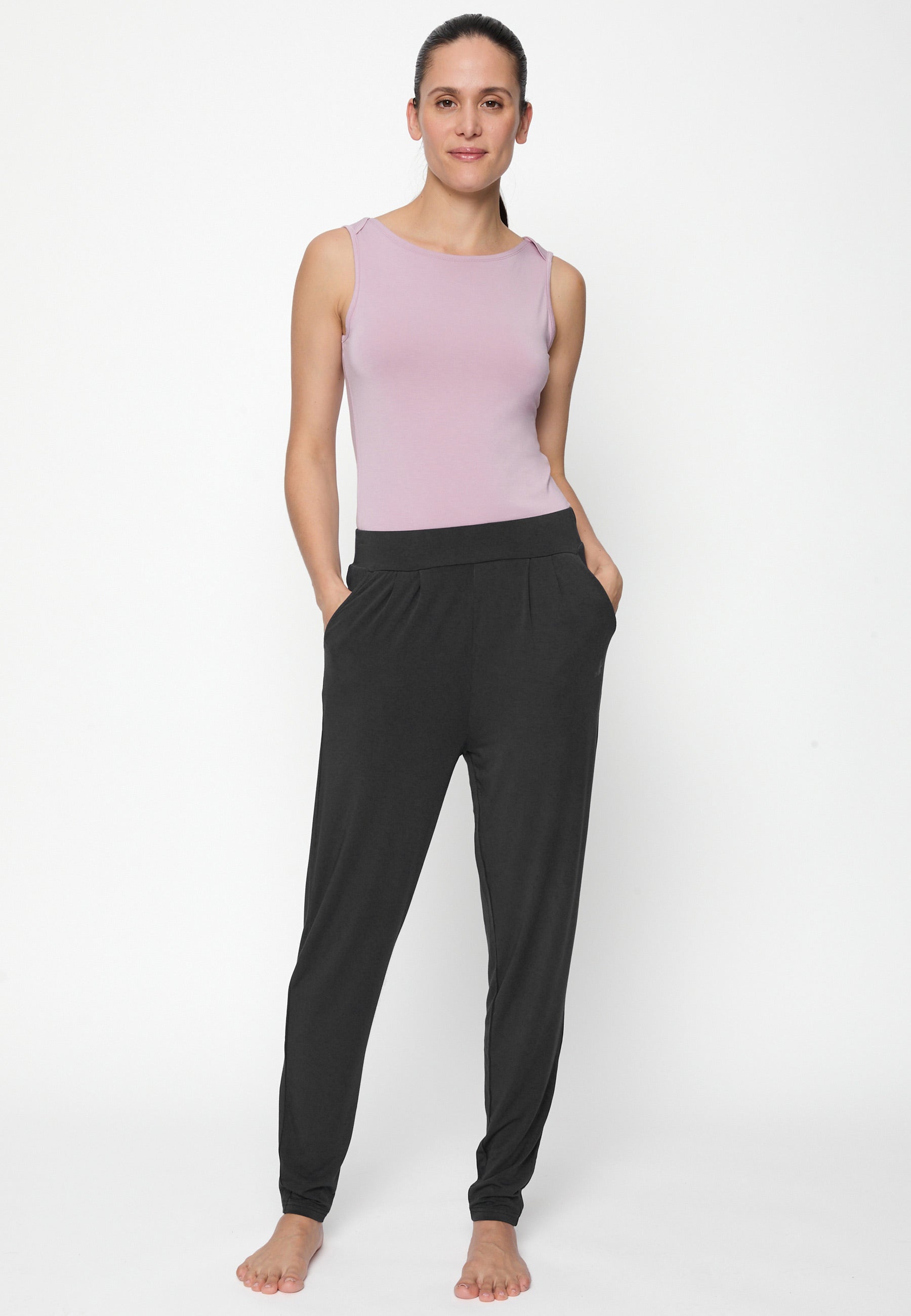 Long Pants, wide leg - black - YOGISHOP