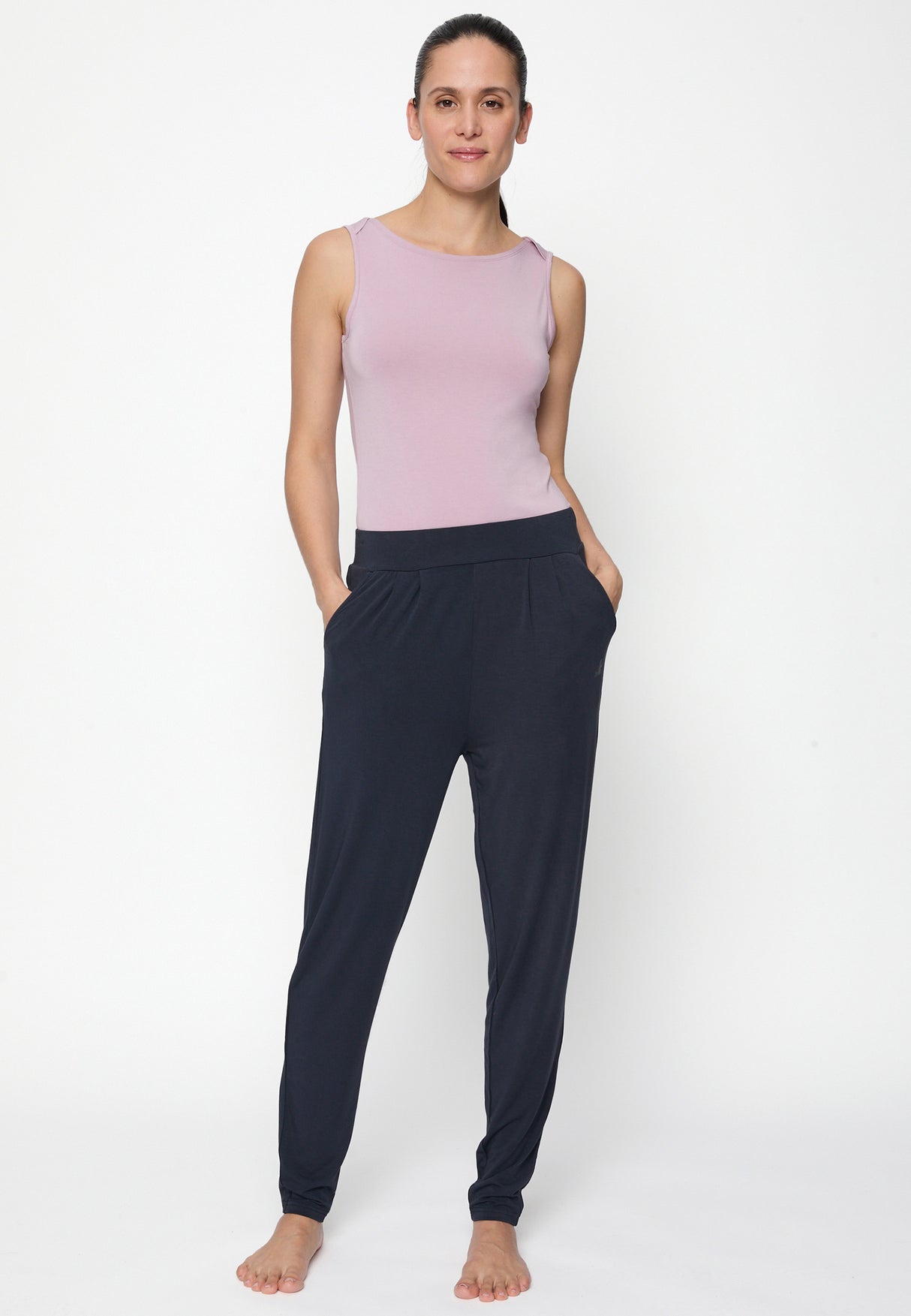 Long Pants, wide leg - midnight-blue - YOGISHOP