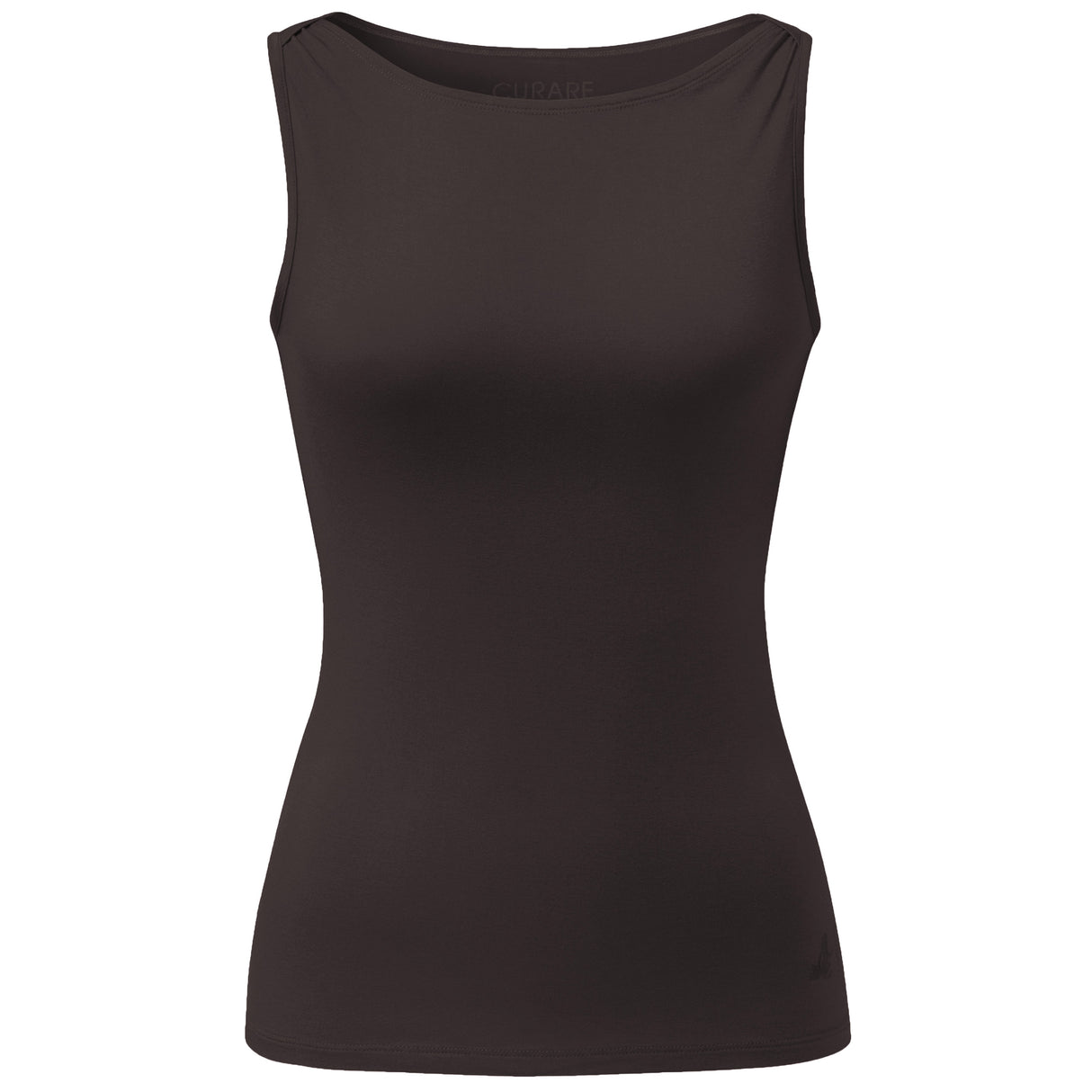 Yoga-Tank-Top Boatneck - dark-brown - YOGISHOP