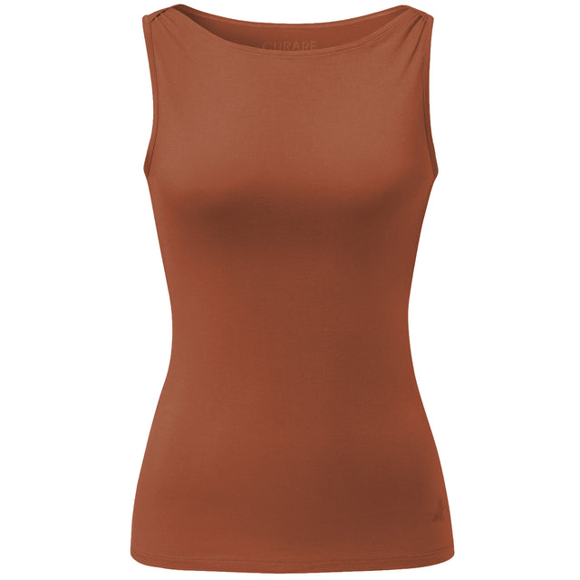 Yoga-Tank-Top Boatneck - light-brown - YOGISHOP