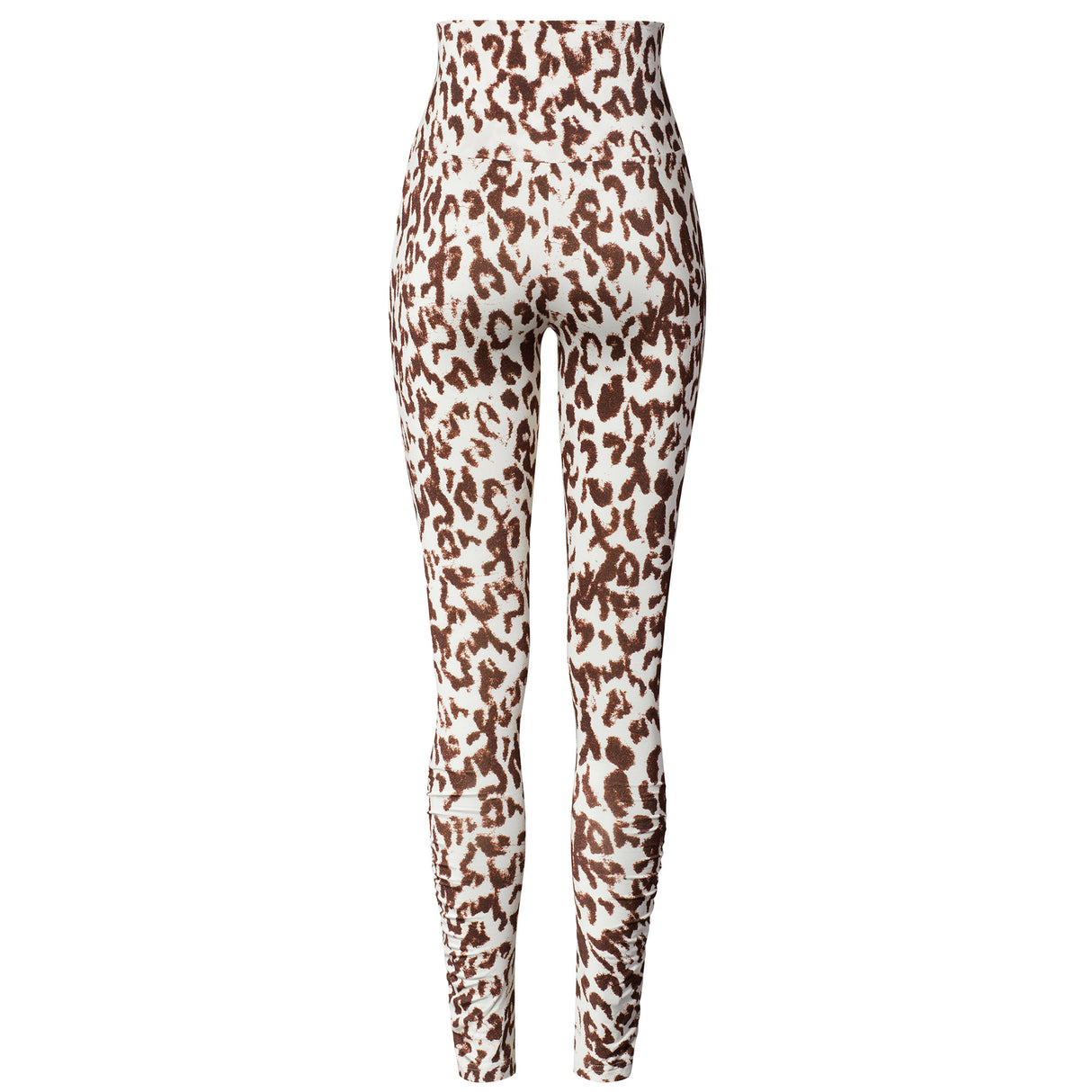Yoga-Leggings, roll down - brown leo - YOGISHOP