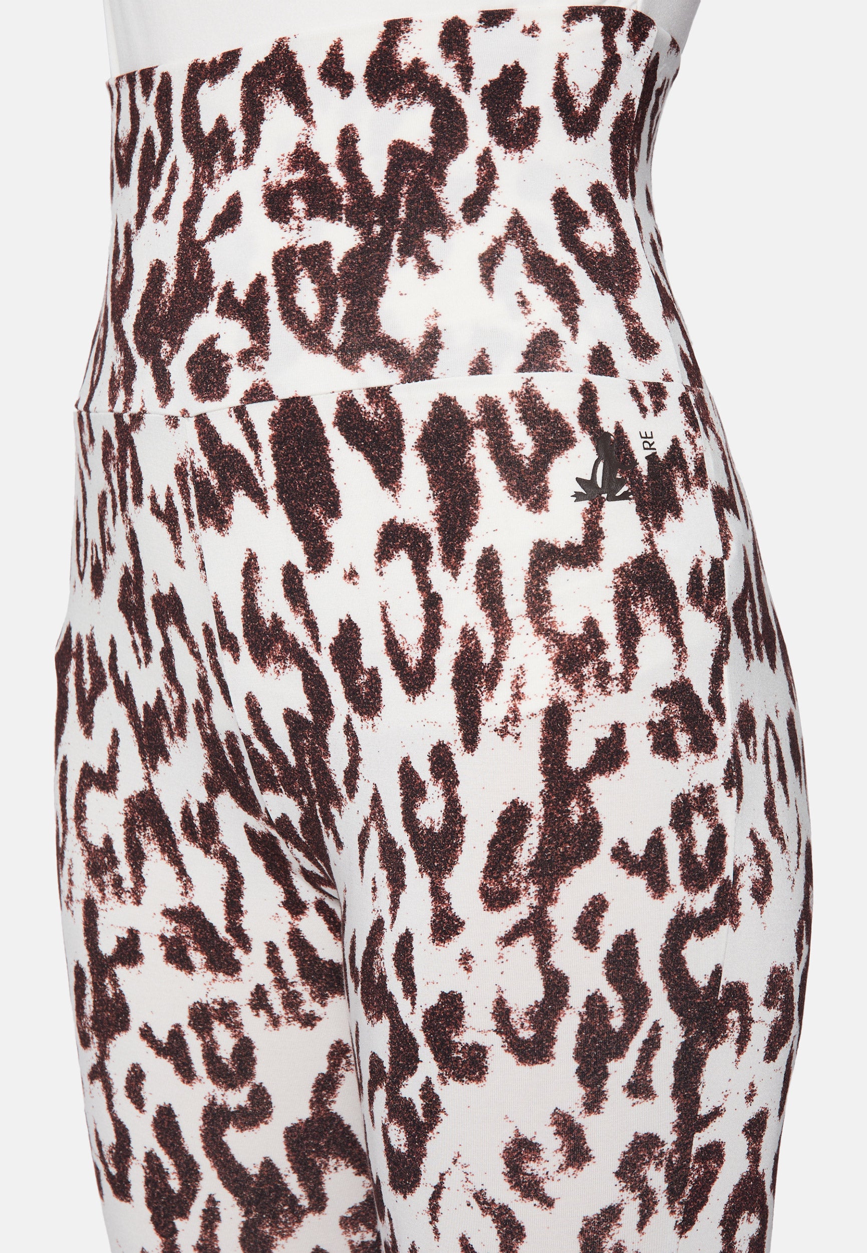 Yoga-Leggings, roll down - brown leo - YOGISHOP