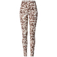Yoga-Leggings, roll down - brown leo - YOGISHOP