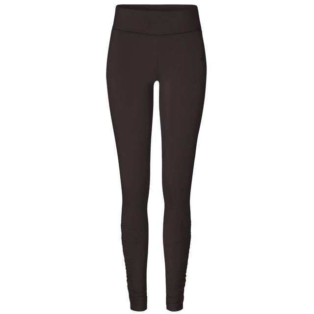 Yoga-Leggings, roll down - dark brown - YOGISHOP