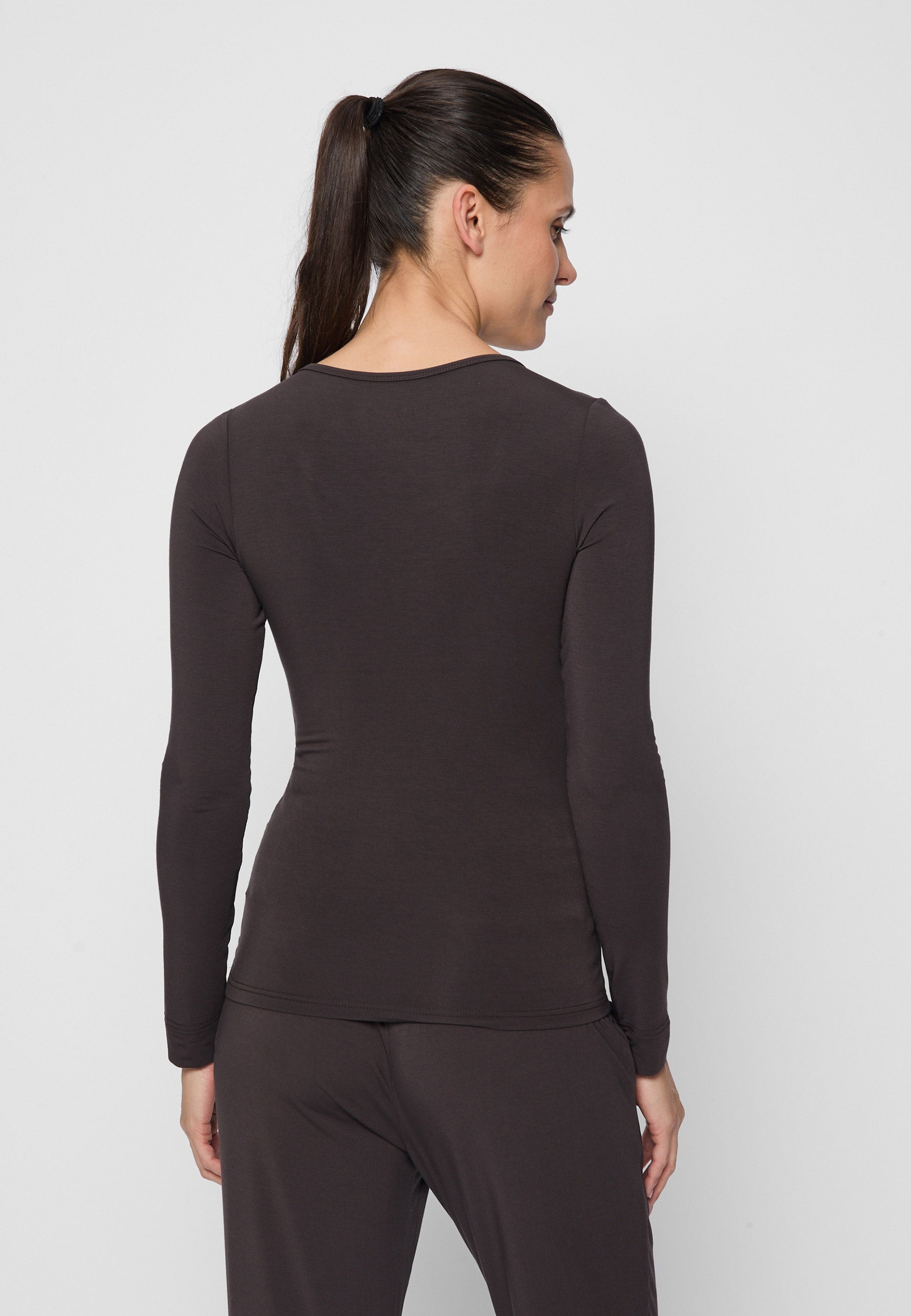 Wrap-Shirt - dark-brown - YOGISHOP