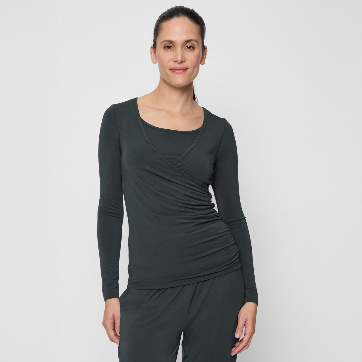 Wrap-Shirt - dark forest - YOGISHOP