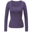 Wrap-Shirt - dark violet - YOGISHOP