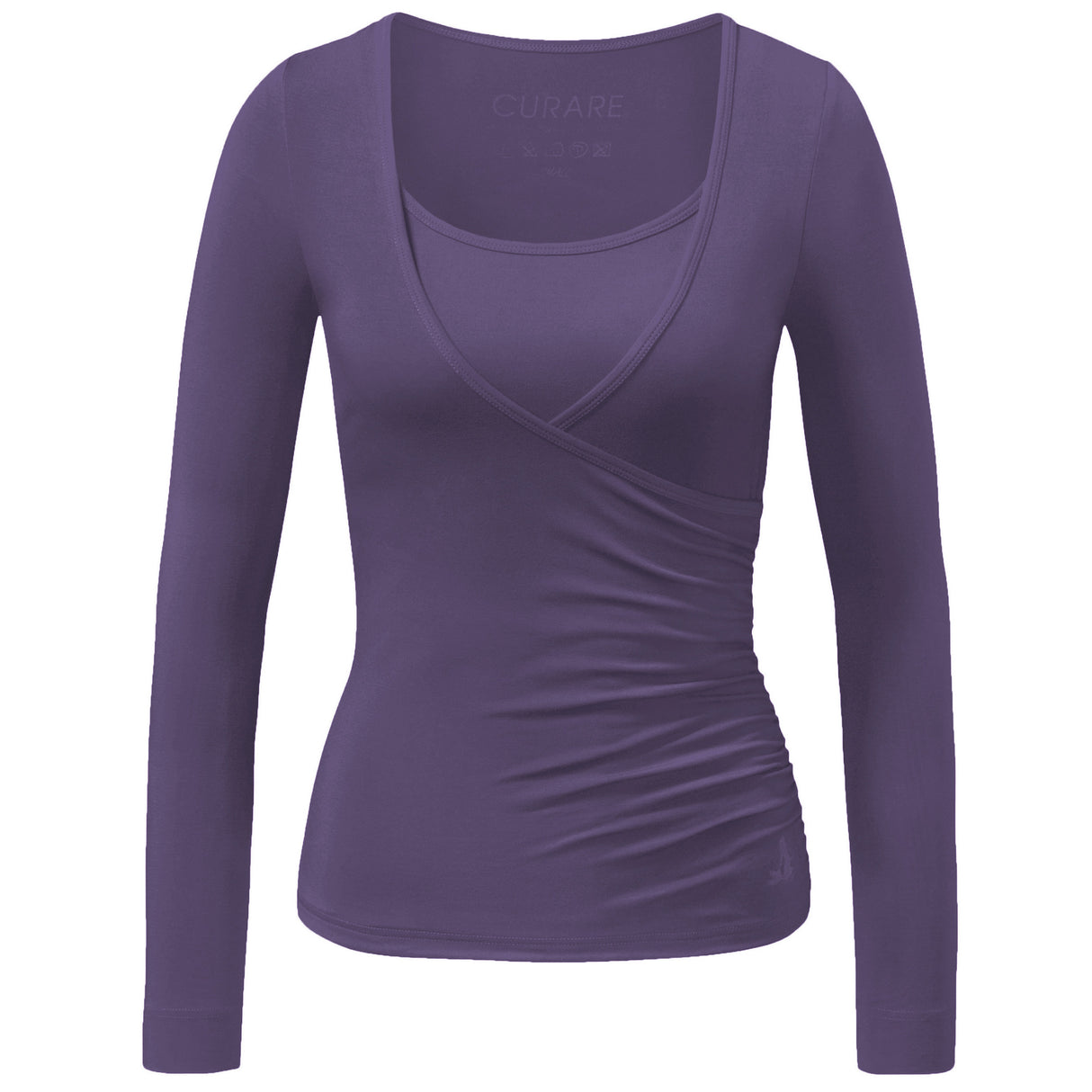 Wrap-Shirt - dark violet - YOGISHOP