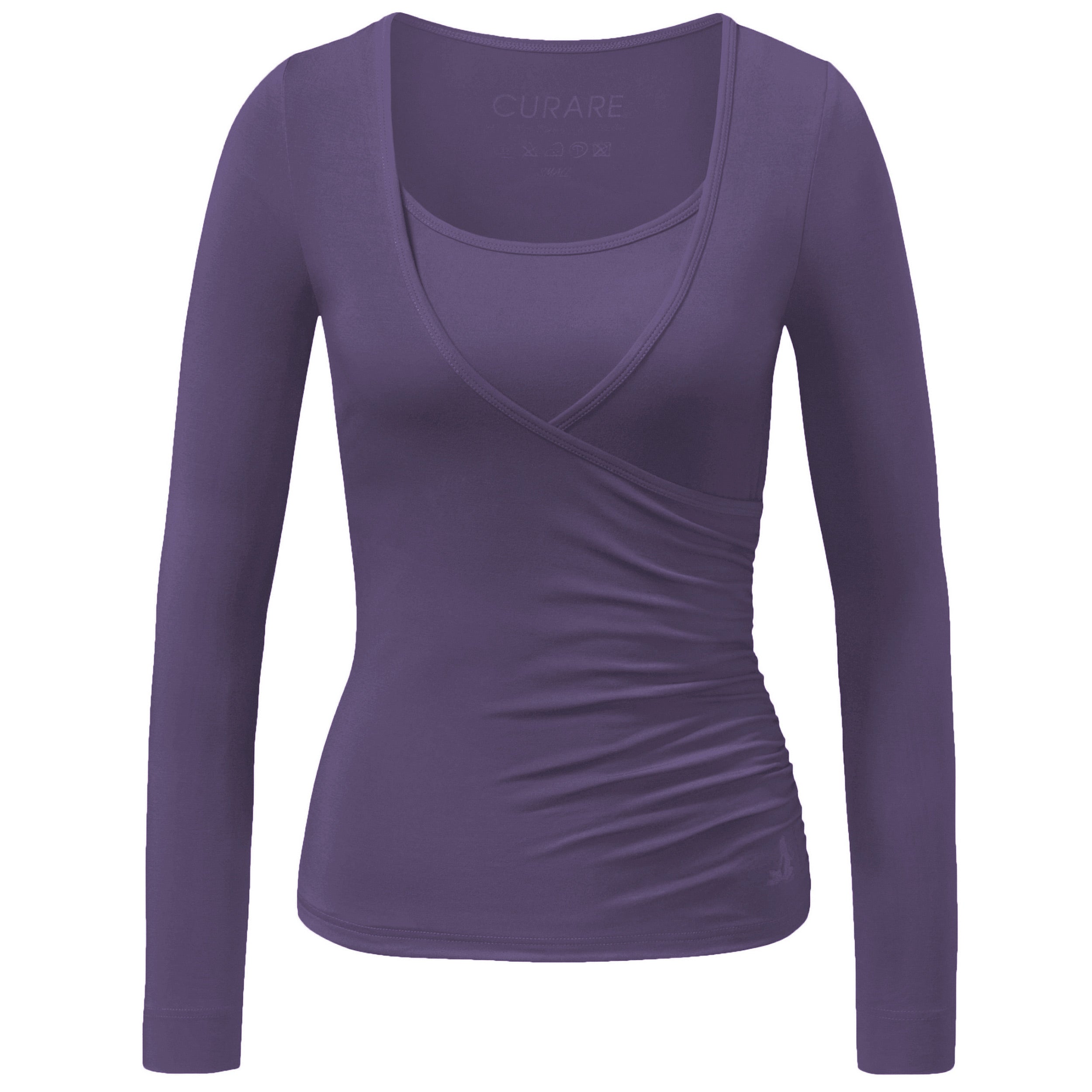 Wrap-Shirt - dark violet - YOGISHOP