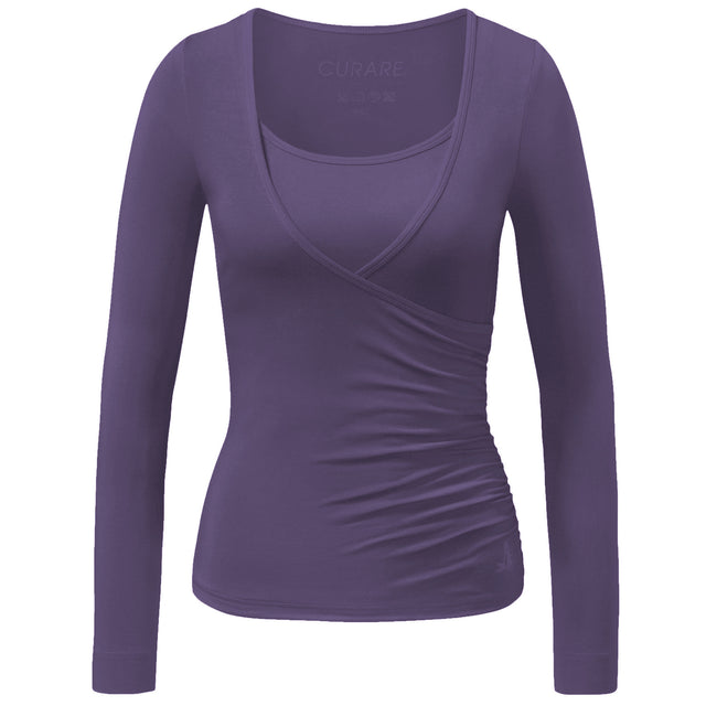 Wrap-Shirt - dark violet - YOGISHOP