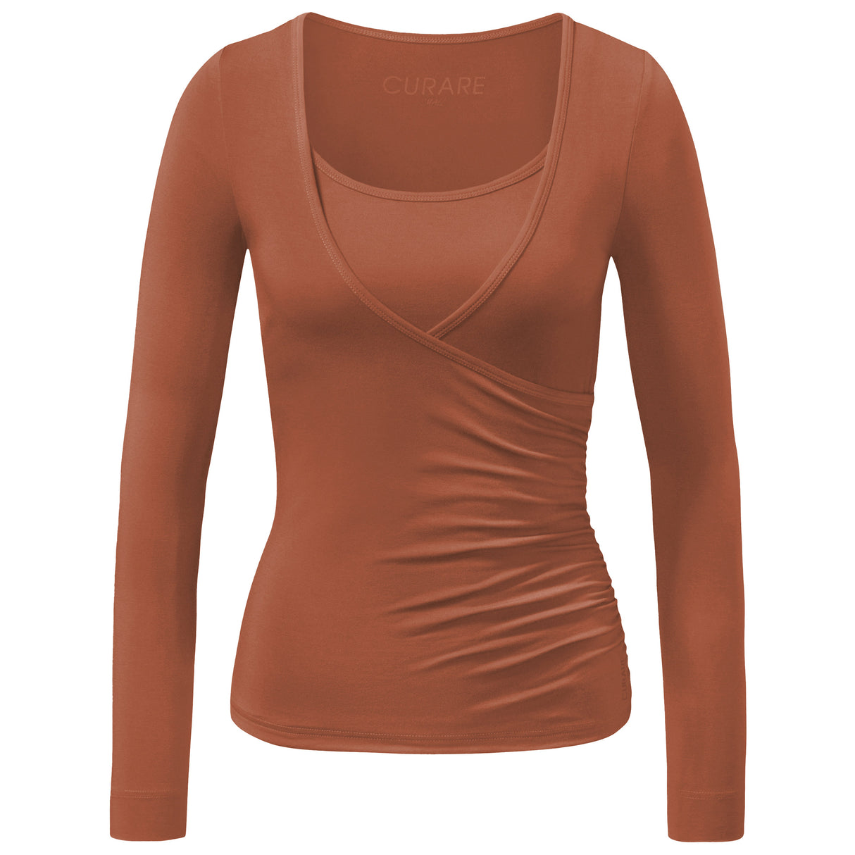 Wrap-Shirt - light-brown - YOGISHOP