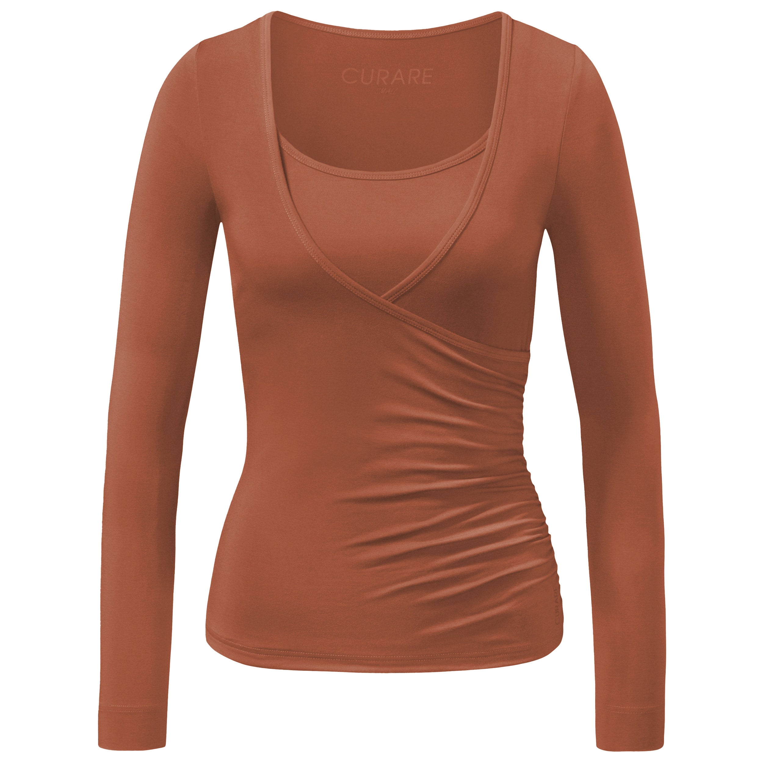 Wrap-Shirt - light-brown - YOGISHOP