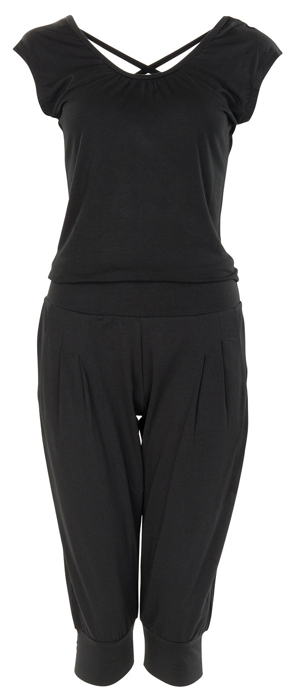 3/4 Jumpsuit "Chandra" - black - YOGISHOP