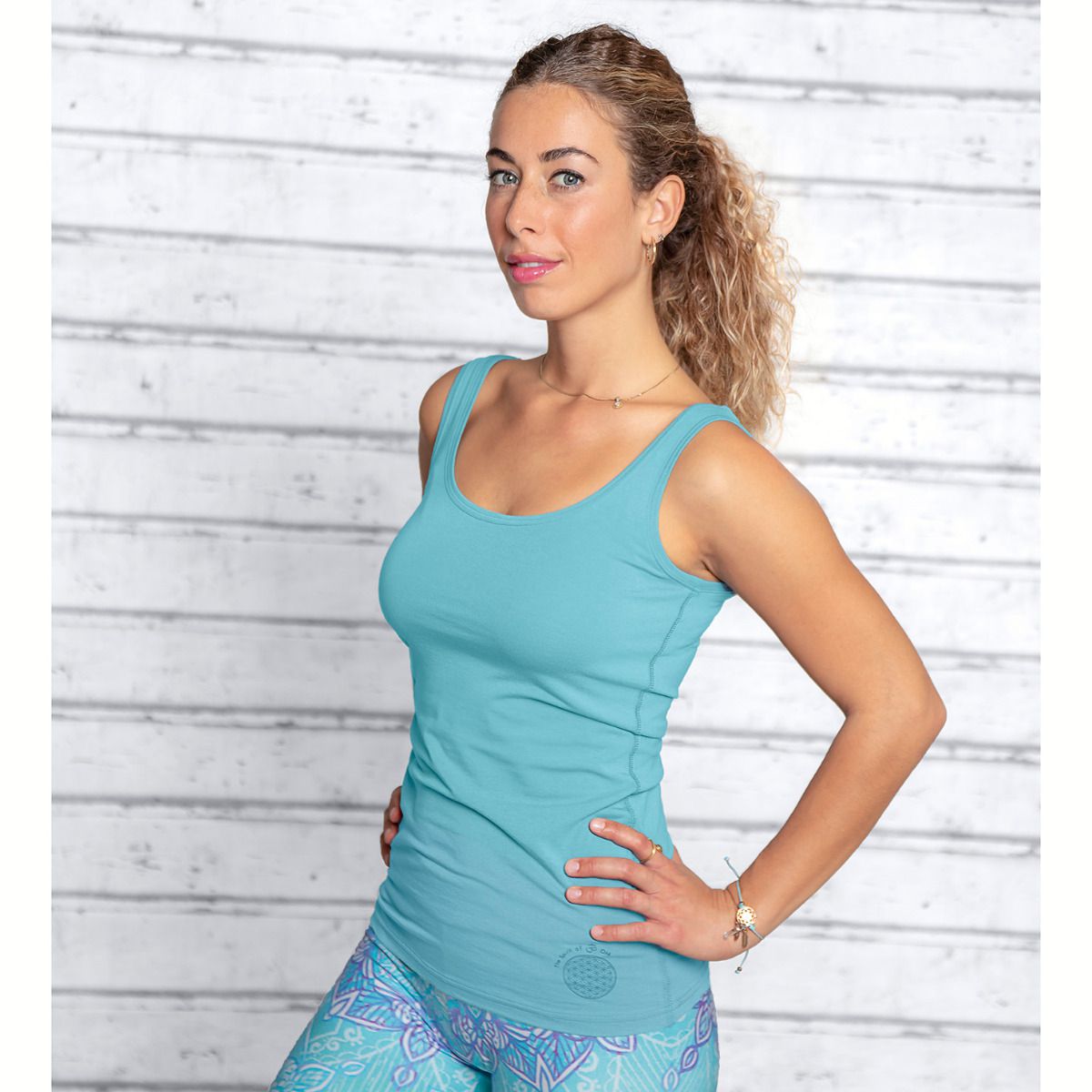 Yoga Top Bambus - türkis - YOGISHOP