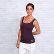 Yoga Top Bambus - aubergine - YOGISHOP