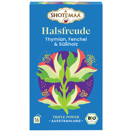 Bio Halsfreude Tee - Thymian Fenchel & Süßholz, 32 g - YOGISHOP