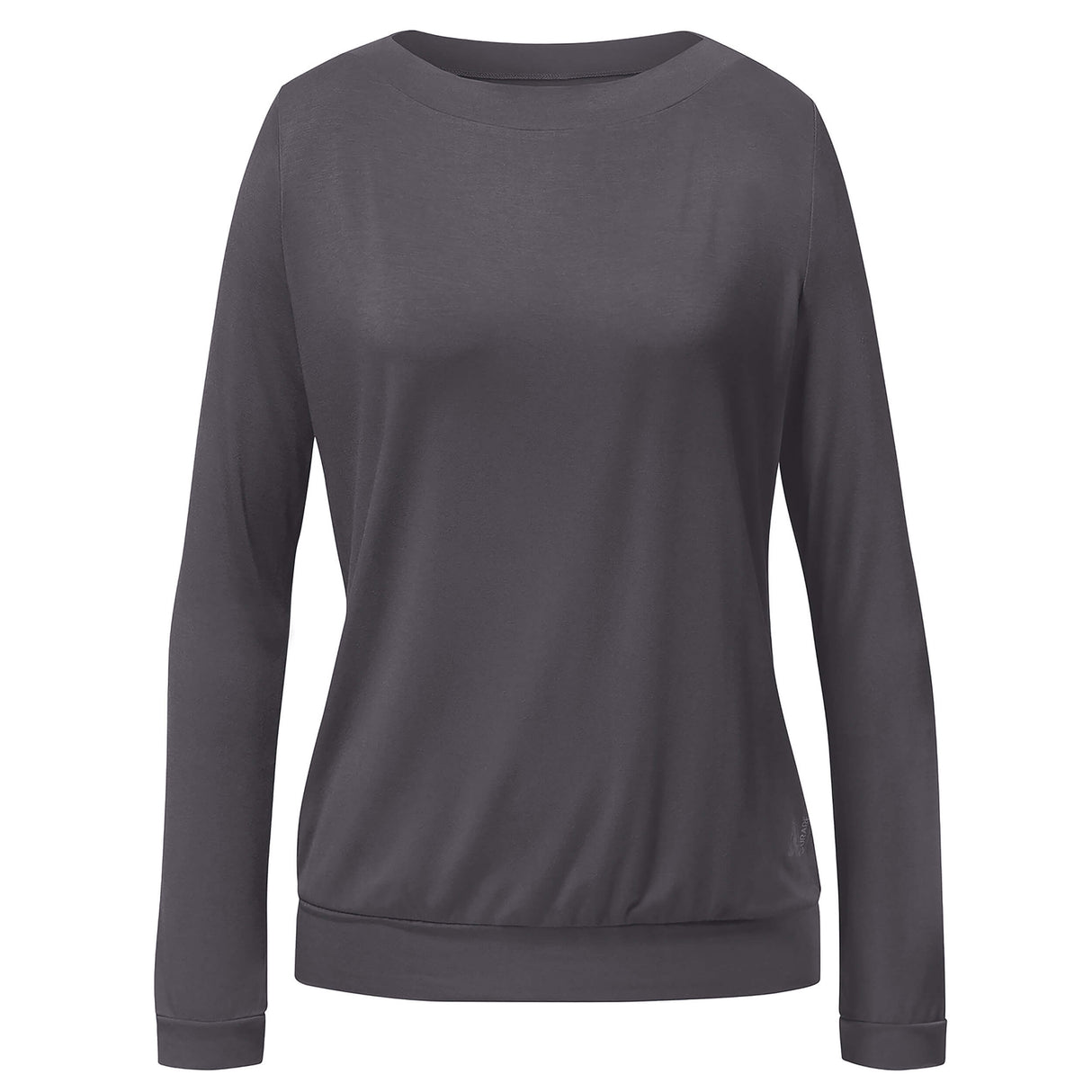 Yoga-Shirt Longsleeve Turtleneck - grau aubergine - YOGISHOP