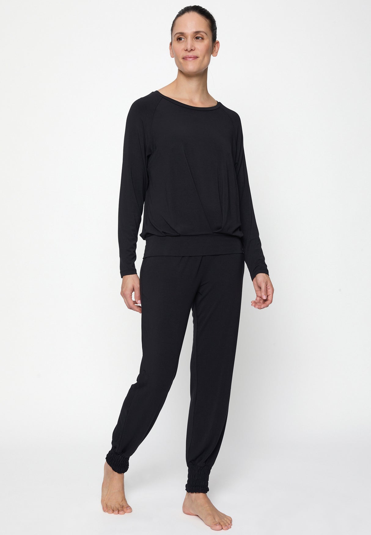 Yoga-Shirt Boxpleat - black - YOGISHOP