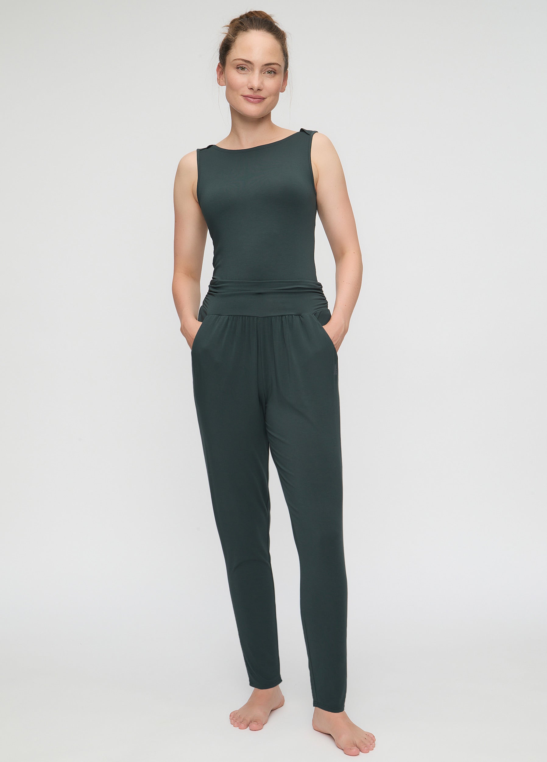 Yoga-Long-Pants, loose - dark forest - YOGISHOP