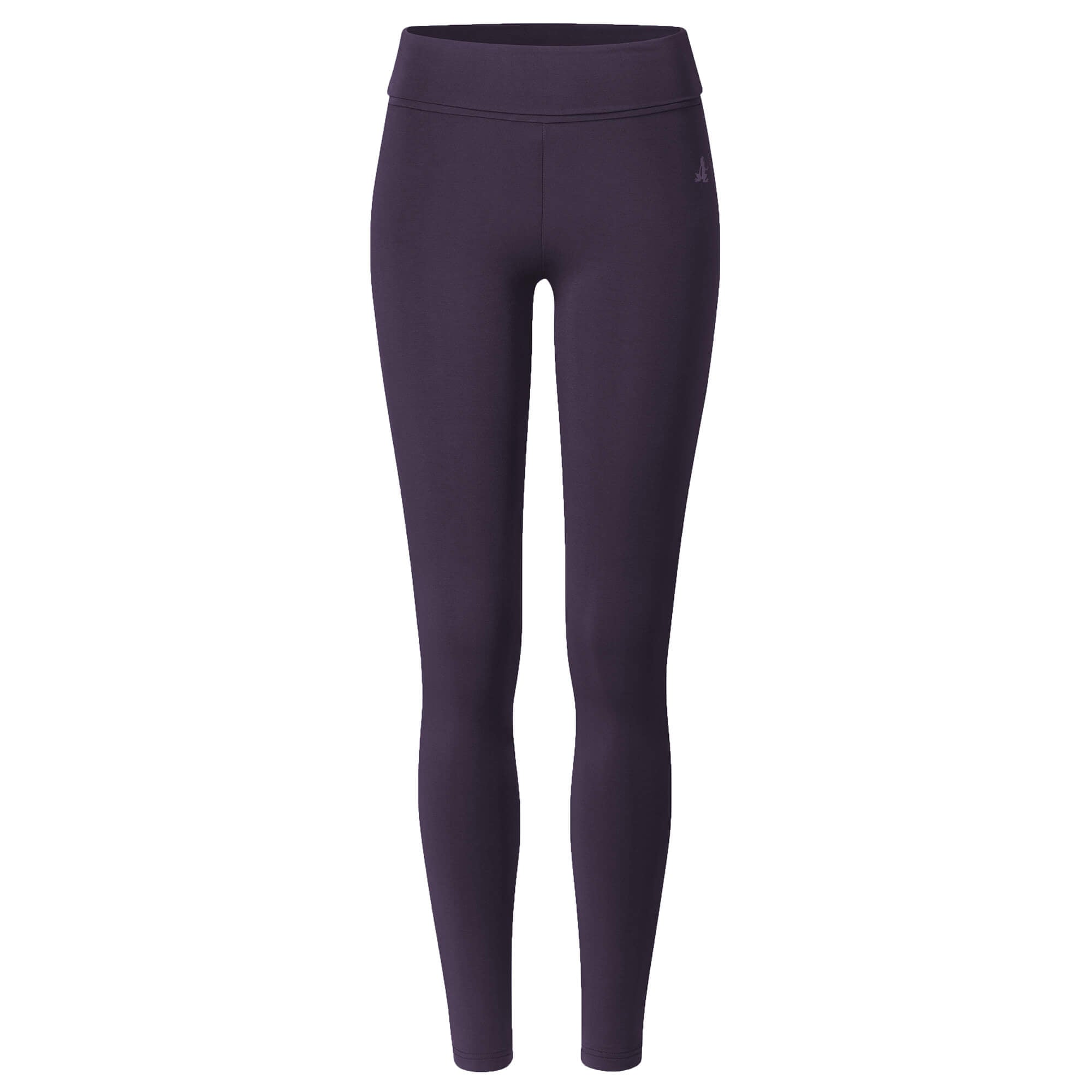 Yoga-Leggings, roll down - dark aubergine - YOGISHOP