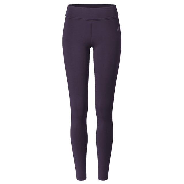 Yoga-Leggings, roll down - dark aubergine - YOGISHOP