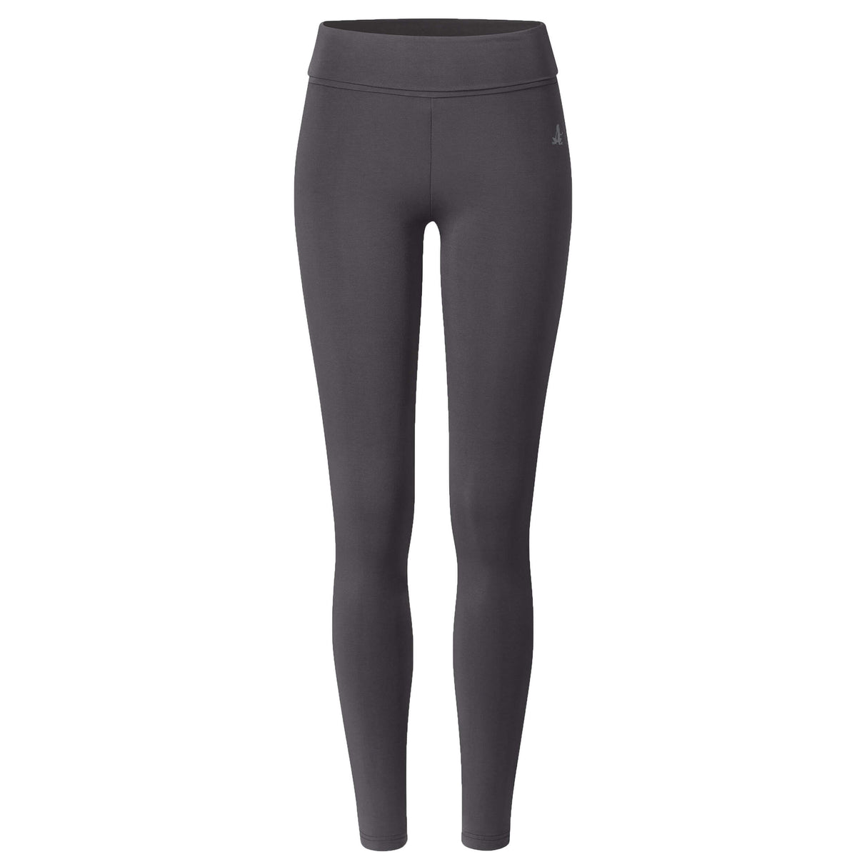 Yoga-Leggings, roll down - grau aubergine - YOGISHOP