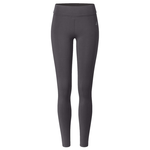 Yoga-Leggings, roll down - grau aubergine - YOGISHOP