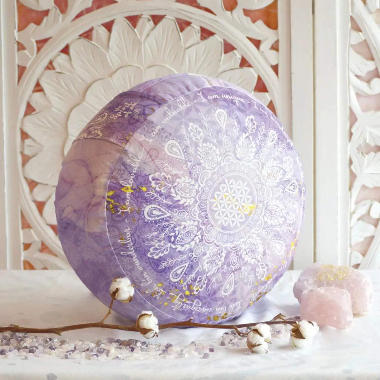 Meditationskissen Rund - flieder - YOGISHOP