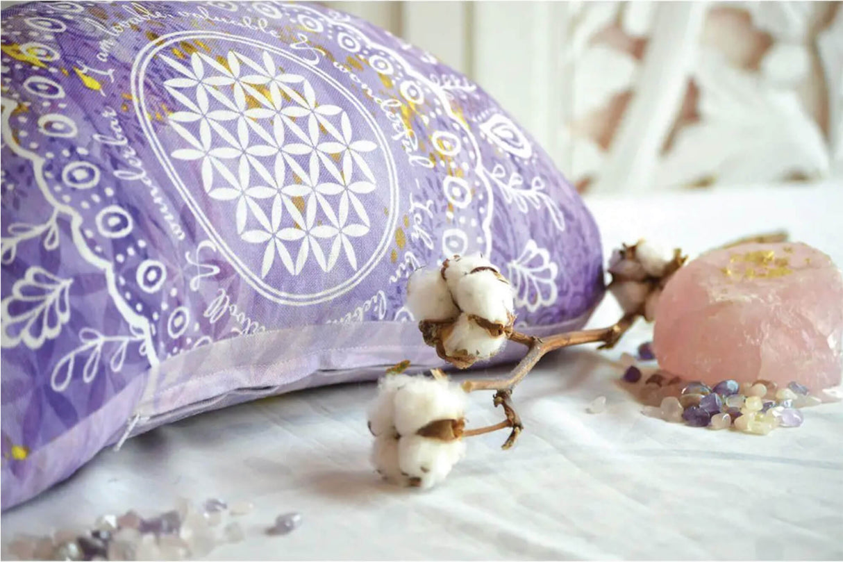 Meditationskissen Halbmond - flieder - YOGISHOP