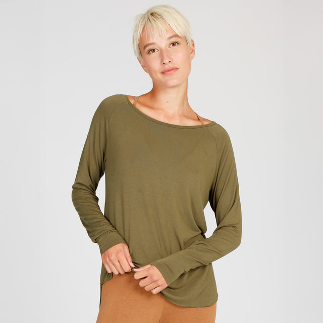 Cosy Longsleeve - Olive - YOGISHOP