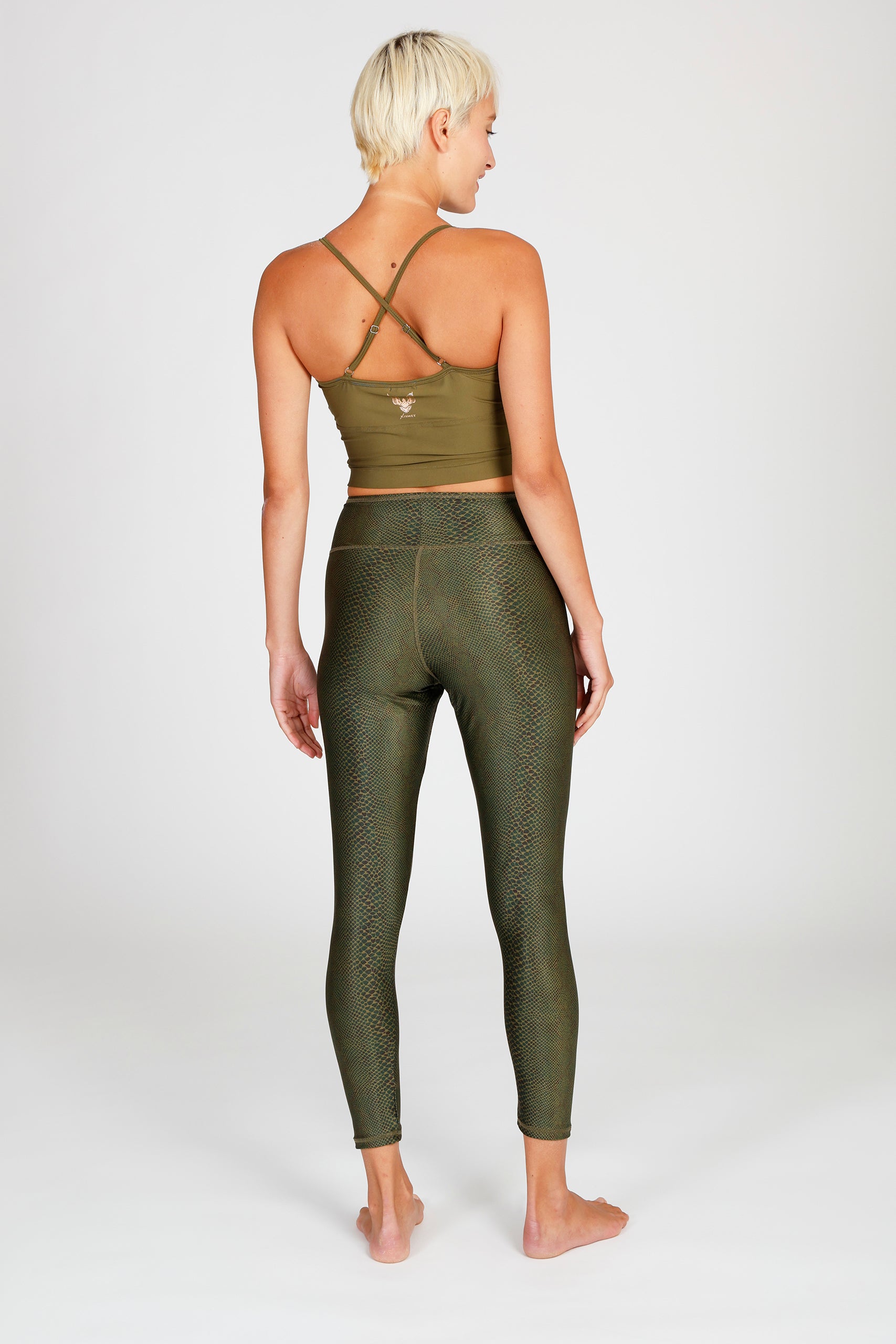 Yoga-Leggings Lux - snake olive - YOGISHOP