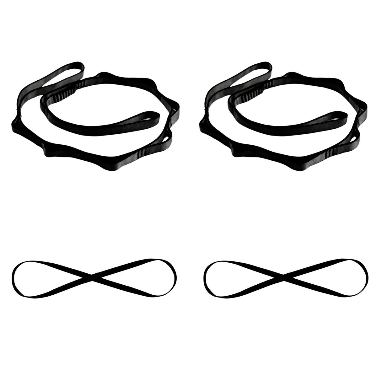 Aerial Yoga Equipment Set (2x Rundschlingen 30cm + 2x Daisy Chains 80cm)