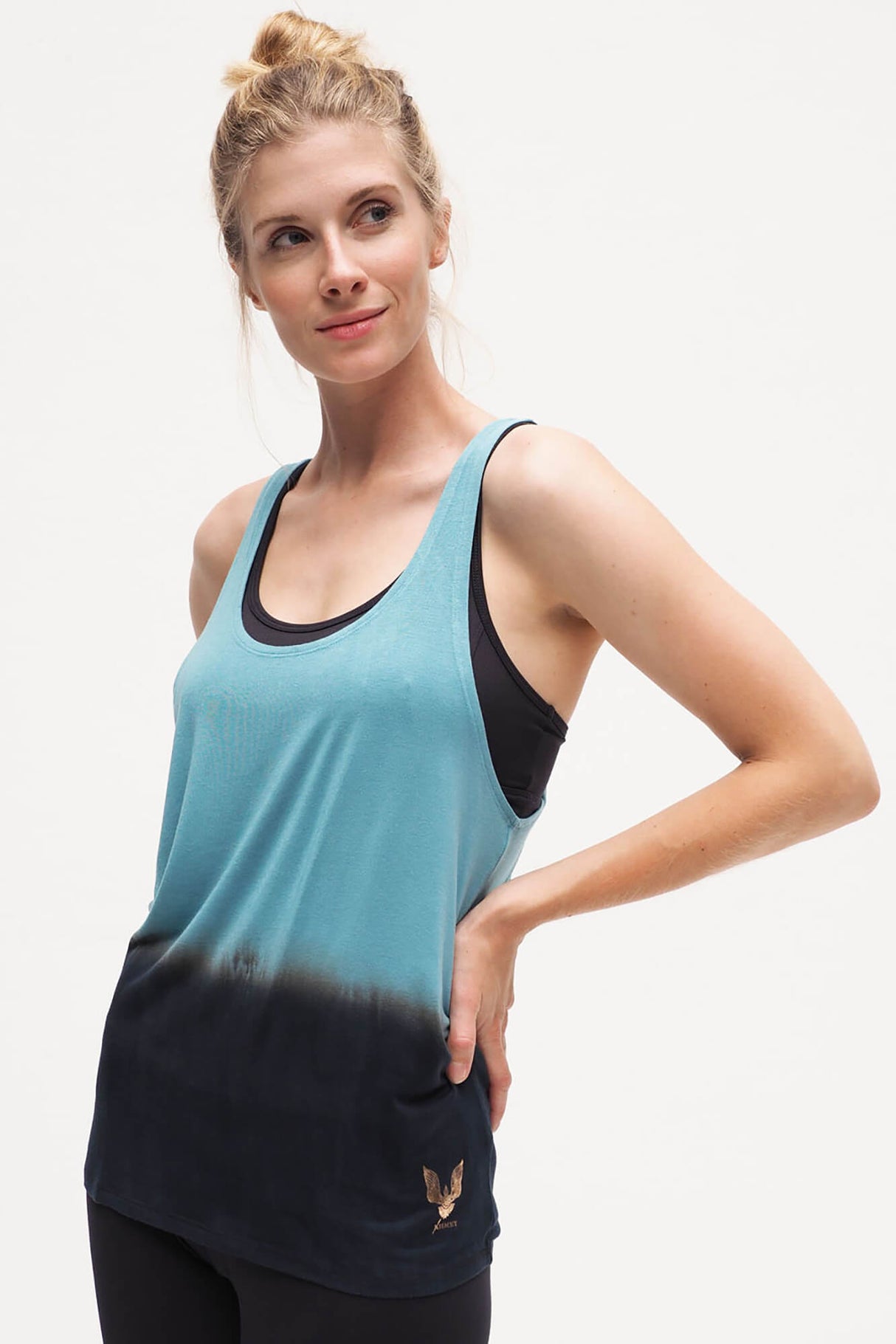 Aja Tank - Batik turquoise - YOGISHOP