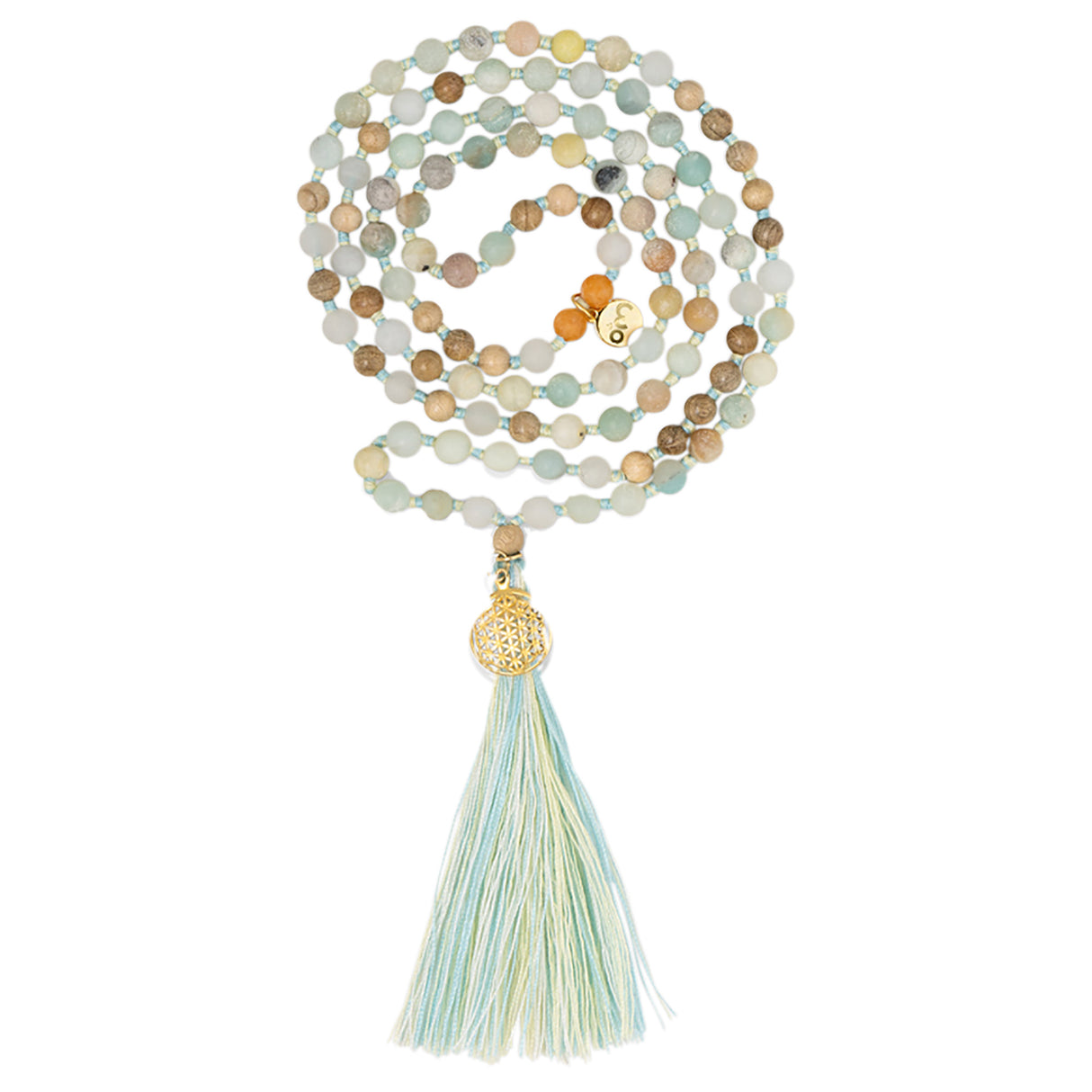 Mala Hridaya Amazonit (Länge: ca. 50 cm) - YOGISHOP