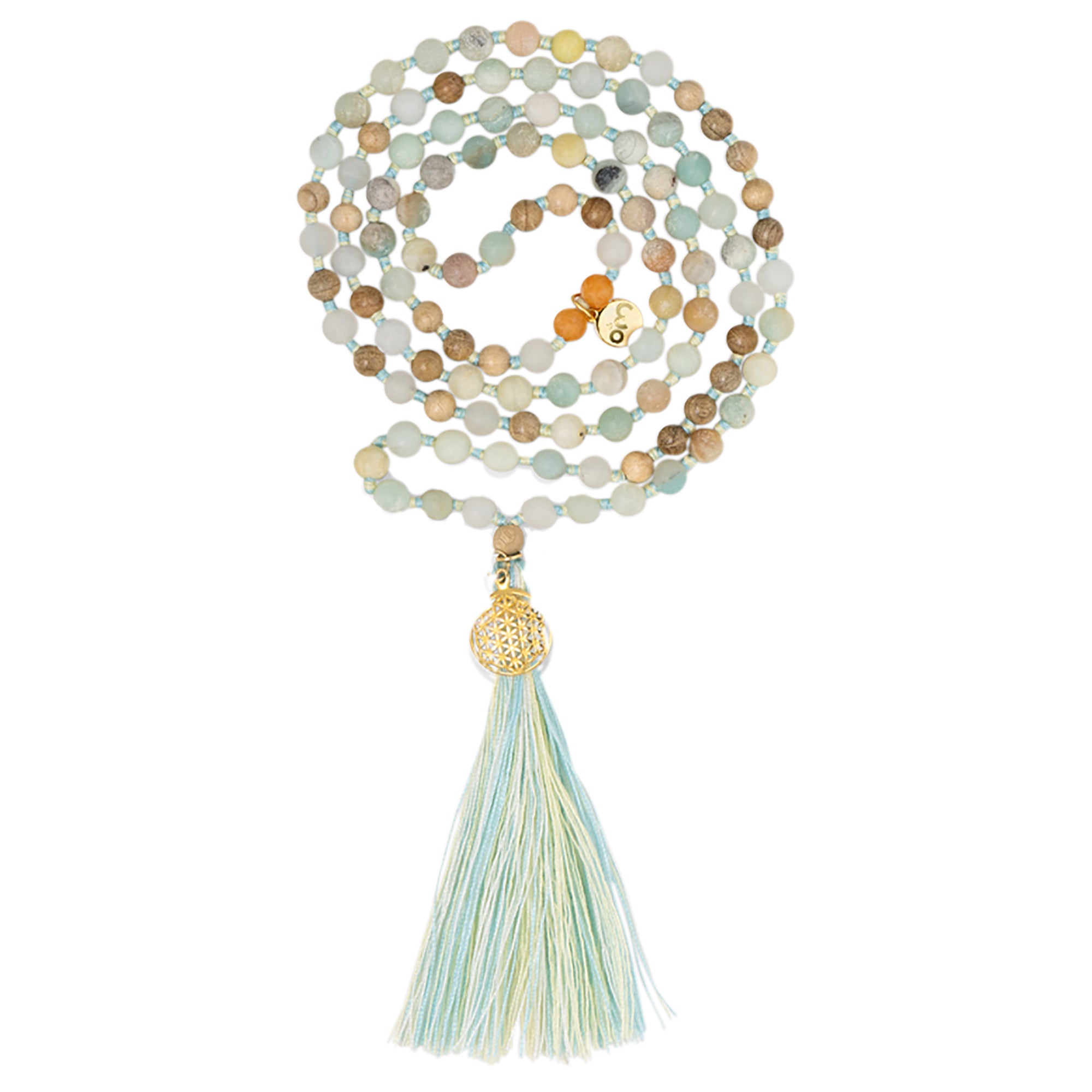 Mala Hridaya Amazonit (Länge: ca. 50 cm) - YOGISHOP