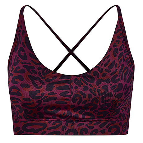 Yoga Bra Amba leo - ruby - YOGISHOP