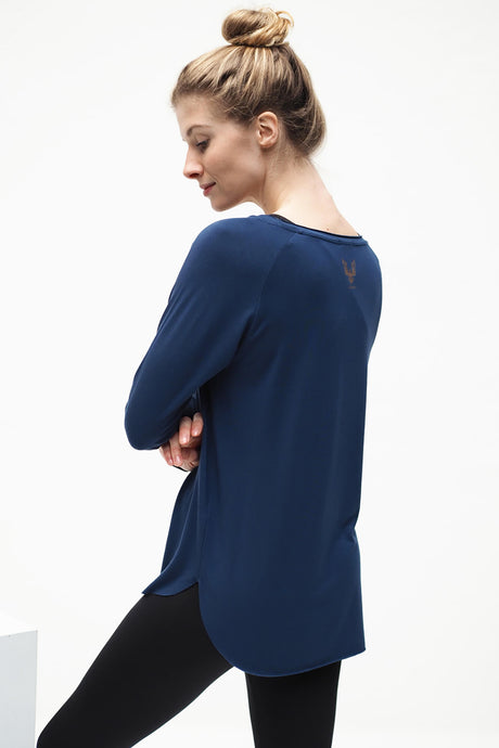 Yoga-Longsleeve "Amun" - blue - YOGISHOP