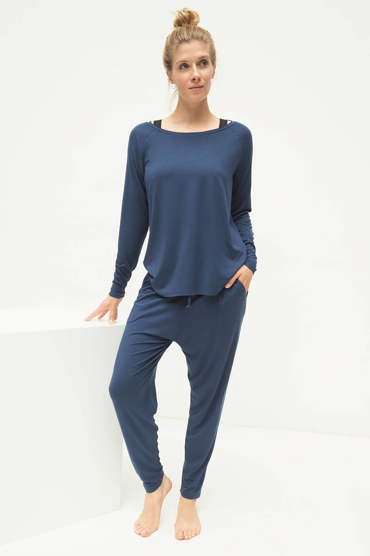 Yoga-Longsleeve "Amun" - blue - YOGISHOP