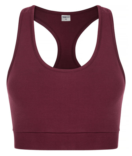 Yoga-Bra "Balance" - claret - YOGISHOP