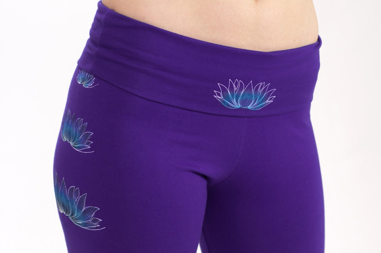 Bootleg-Hose "Lotus", purple - YOGISHOP