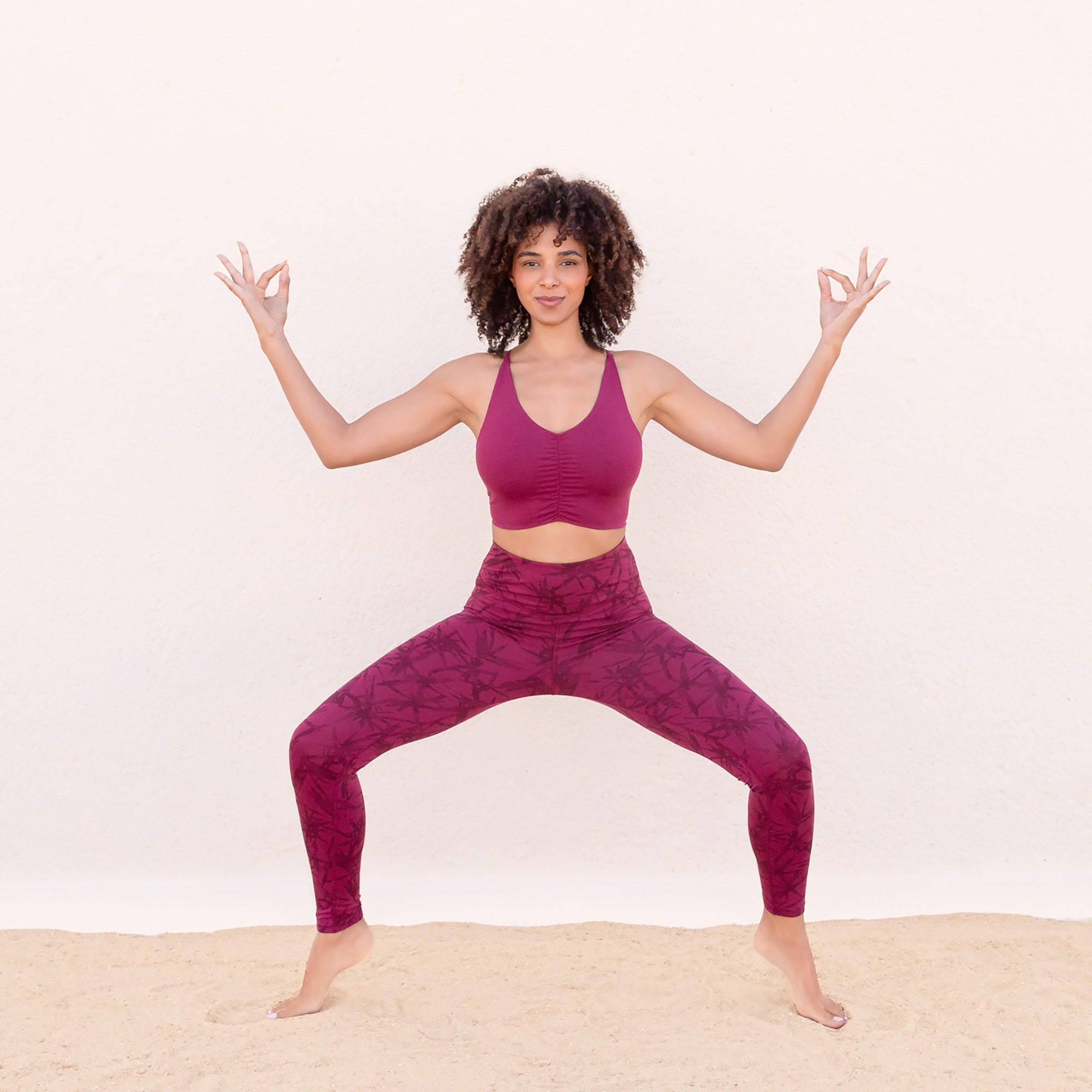 Yoga-Leggings Tosca - tencel berry - YOGISHOP