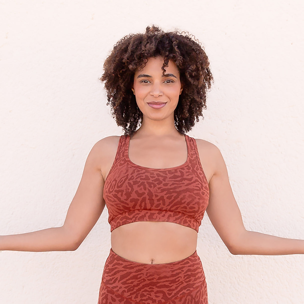 Yoga-Bra Gloria leopard - cinnamon - YOGISHOP