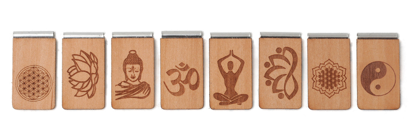 Lesezeichen aus Holz mit Gravur - YOGISHOP
