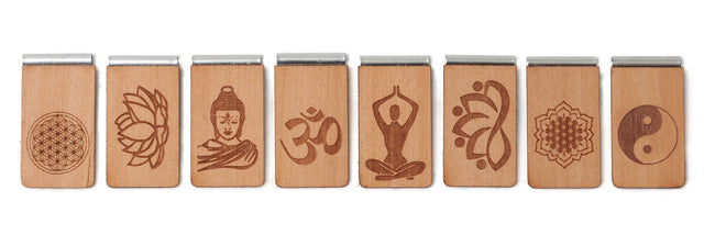 Lesezeichen aus Holz mit Gravur - YOGISHOP